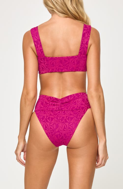L*space Lspace Marlee Jacquard Bikini Top In Berry