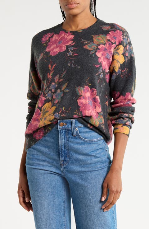 Floral Creweneck Sweater