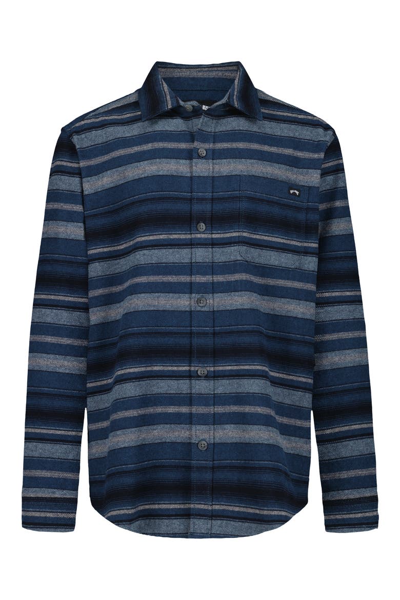 Kids' Baja Flannel Shirt, Main, color, TRUE NAVY