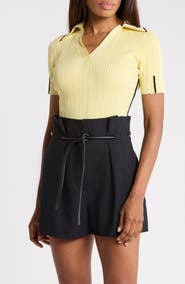 3.1 Phillip Lim Contrast Trim V-Neck Polo