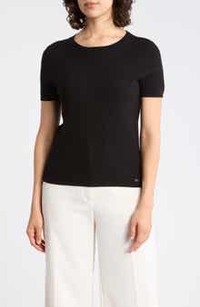 Textured Short Sleeve Sweater