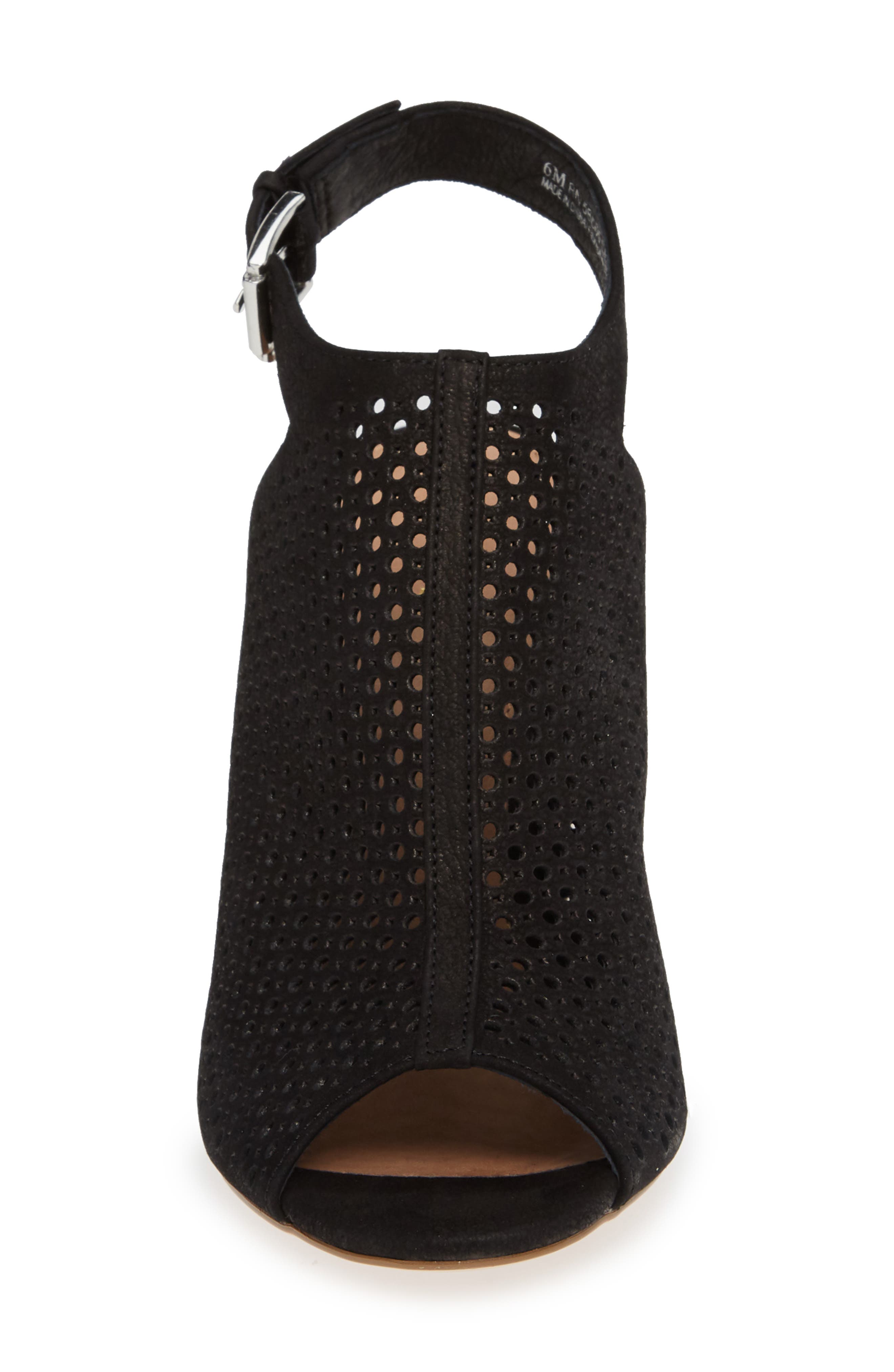 Demi Perforated Shield Sandal, Alternate, color, BLACK OILED NUBUCK