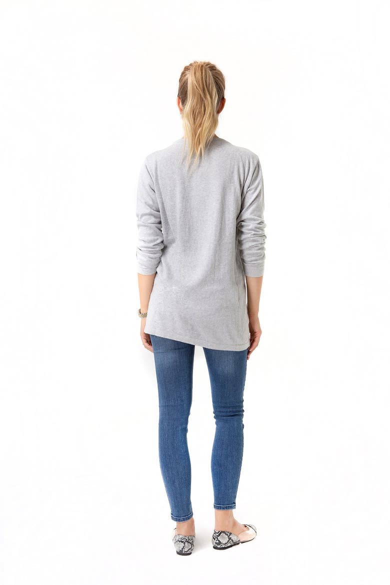 Casual Elegance Long Sleeve Maternity/Nursing Knit Top, Alternate, color, Grey