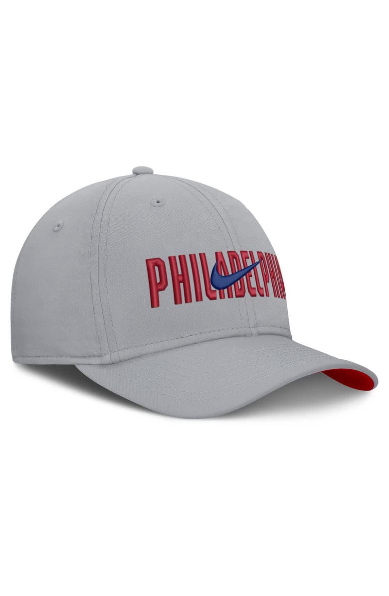 Nike Men's Nike Gray Philadelphia Phillies Primetime Rise Dri-FIT Flex Hat, Alternate, color, Gray