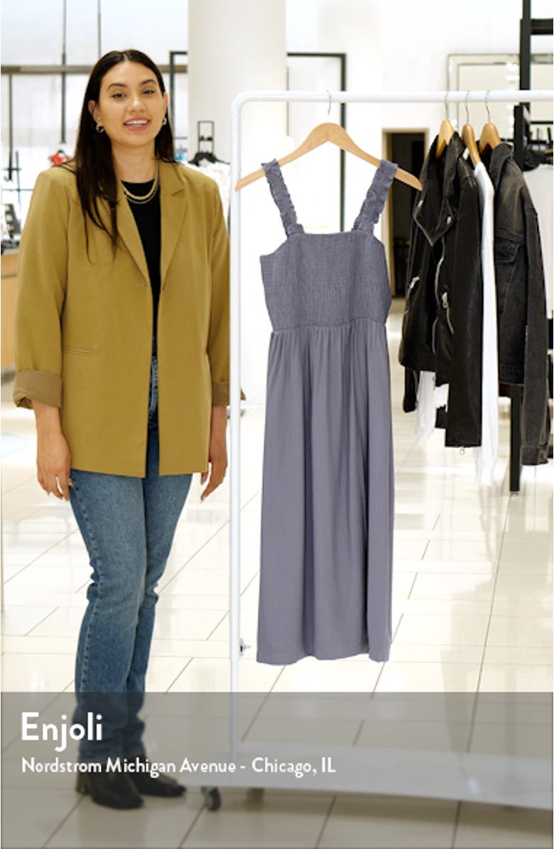 Julia Smocked Sleeveless Midi Sundress, sales video thumbnail