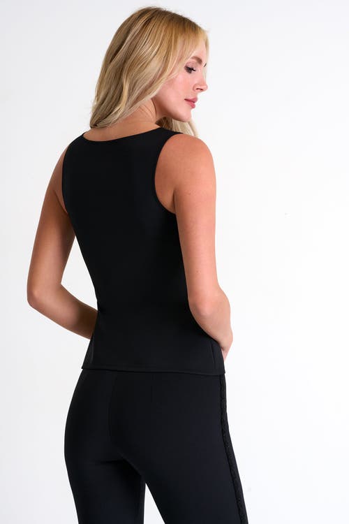 Shan Wide Strap Jersey Top In Black