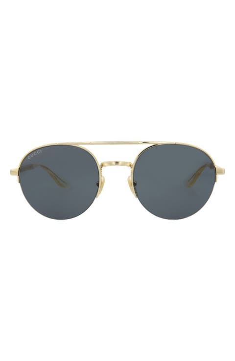 Novelty 53mm Round Aviator Sunglasses