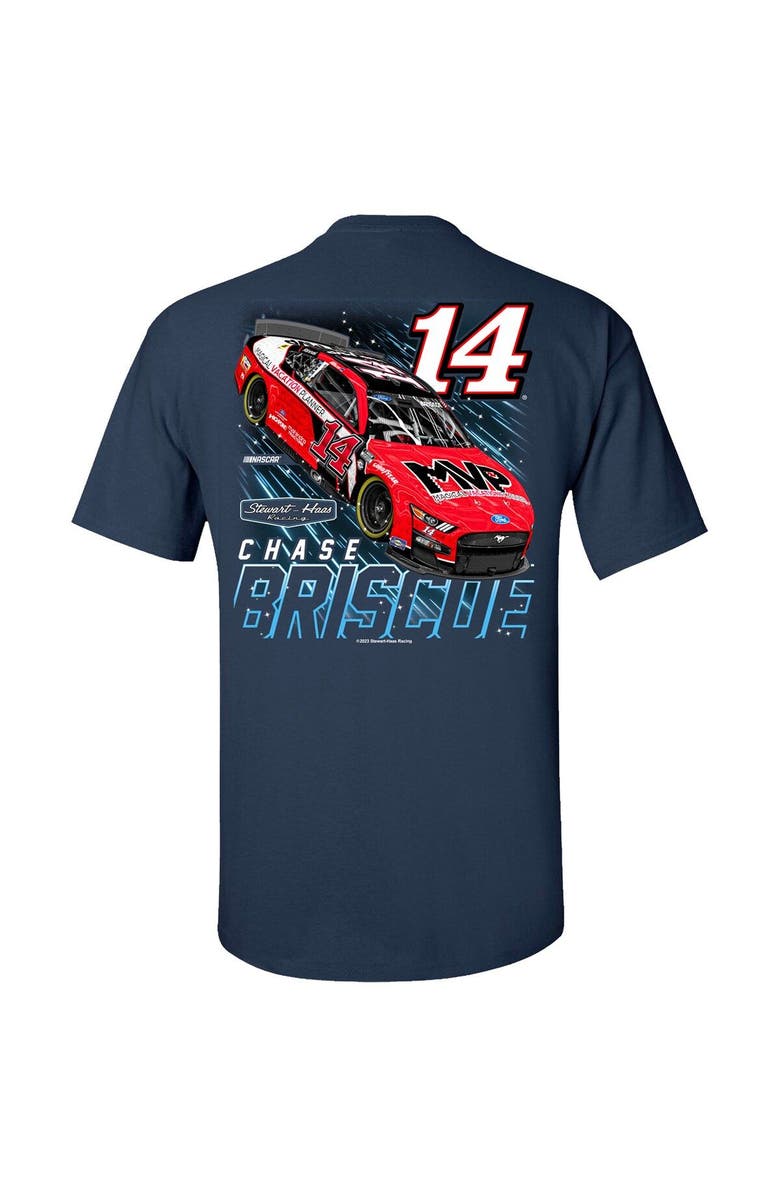 STEWART-HAAS RACING Men's Stewart-Haas Racing Team Collection Navy Chase Briscoe MPV Car T-Shirt, Alternate, color, Navy