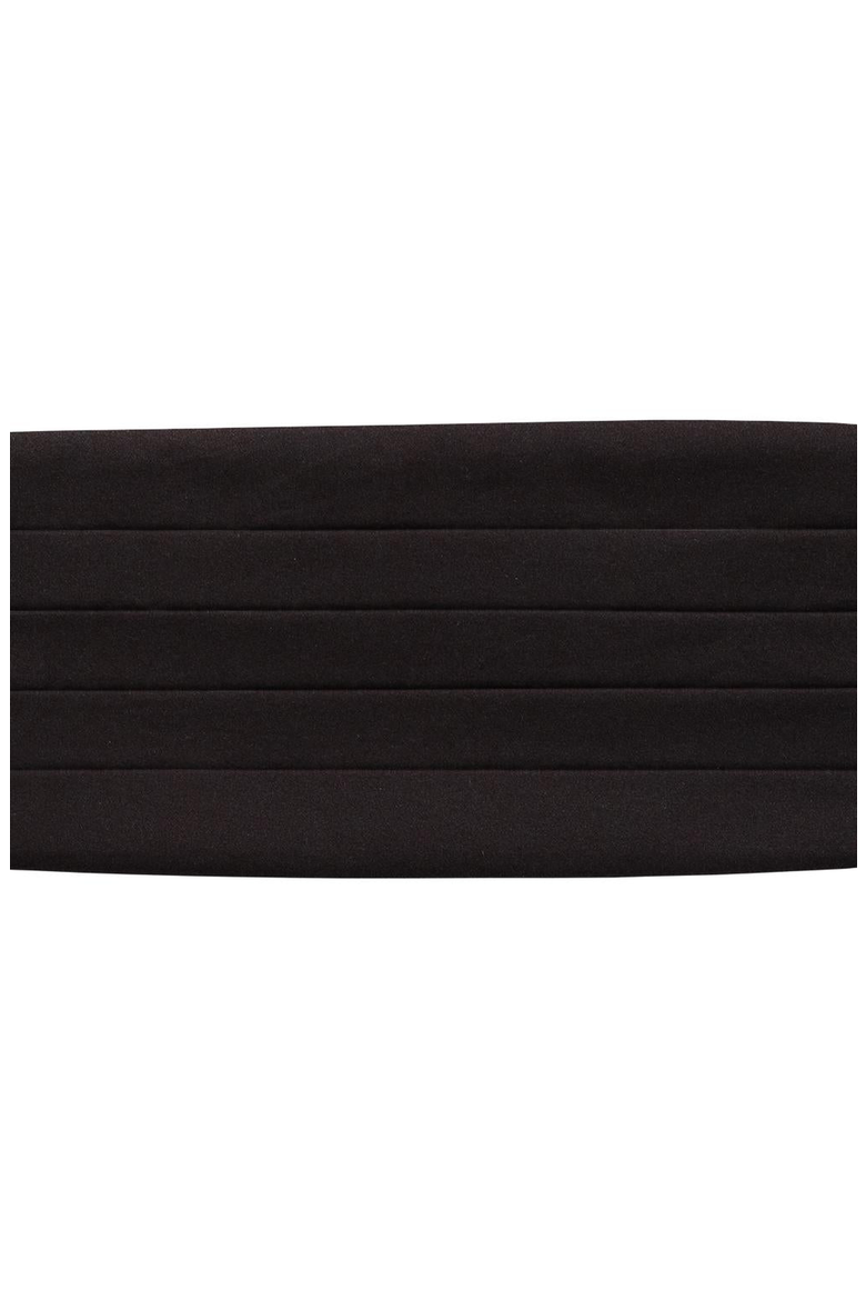 Black Charmeuse Silk Woven Cummerbund, Main, color, 58-62 inch waist