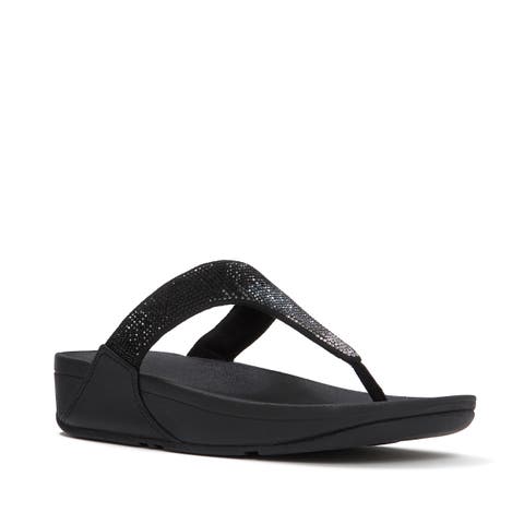 Lulu Ombre Crystal Toe-Post Sandals