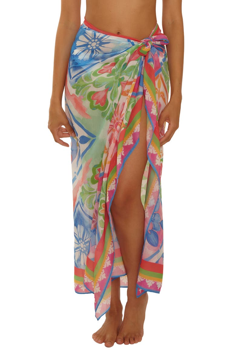 Mijas Cover-Up Sarong, Main, color, BLUE MULTI