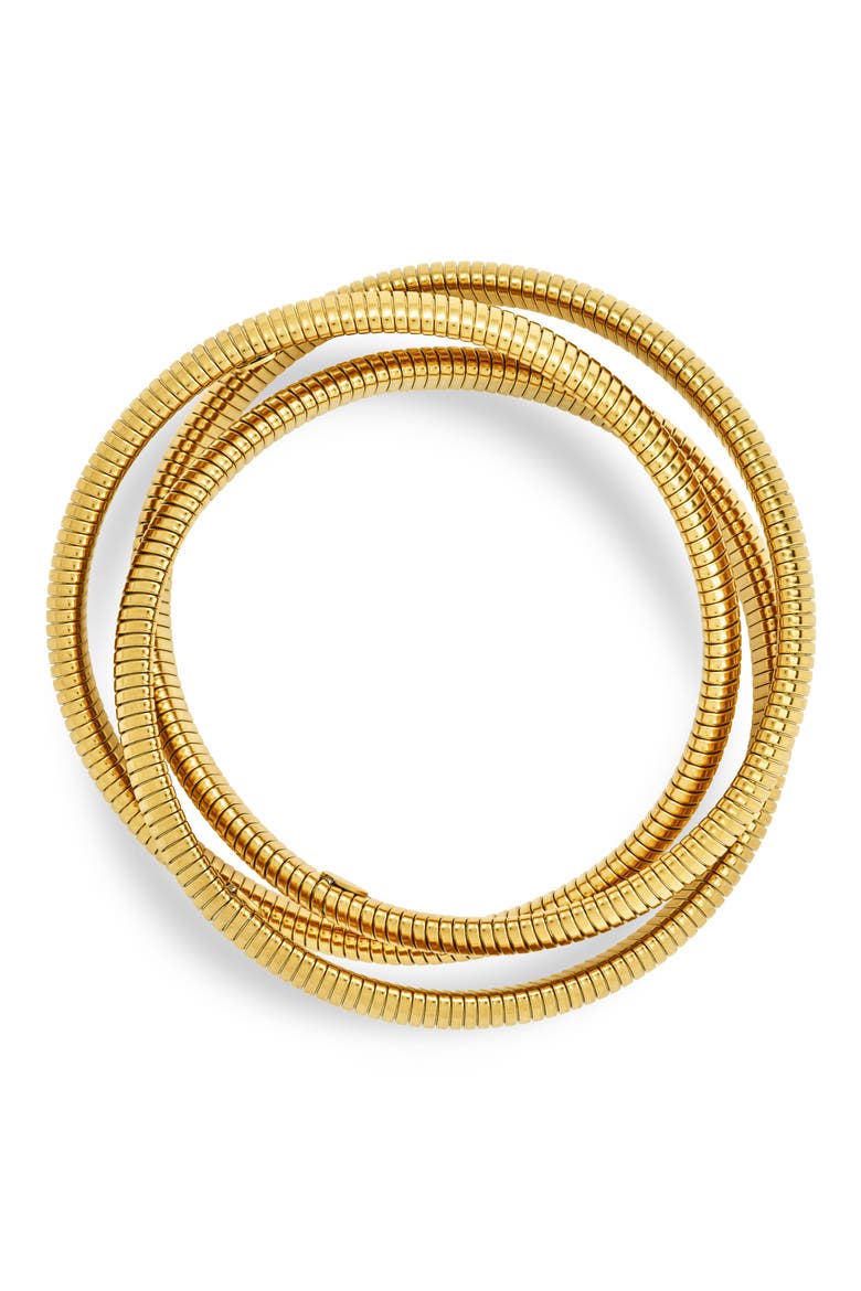 Briar Set of 3 Stackable Bracelets, Main, color, GOLD