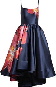 Hutch Shyloh Floral Mikado High-Low Gown