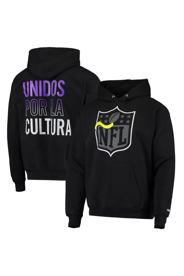 Men's Dunbrooke Black ÑFL Por La Cultura '21 Collection Pullover Hoodie, Main, color, Black