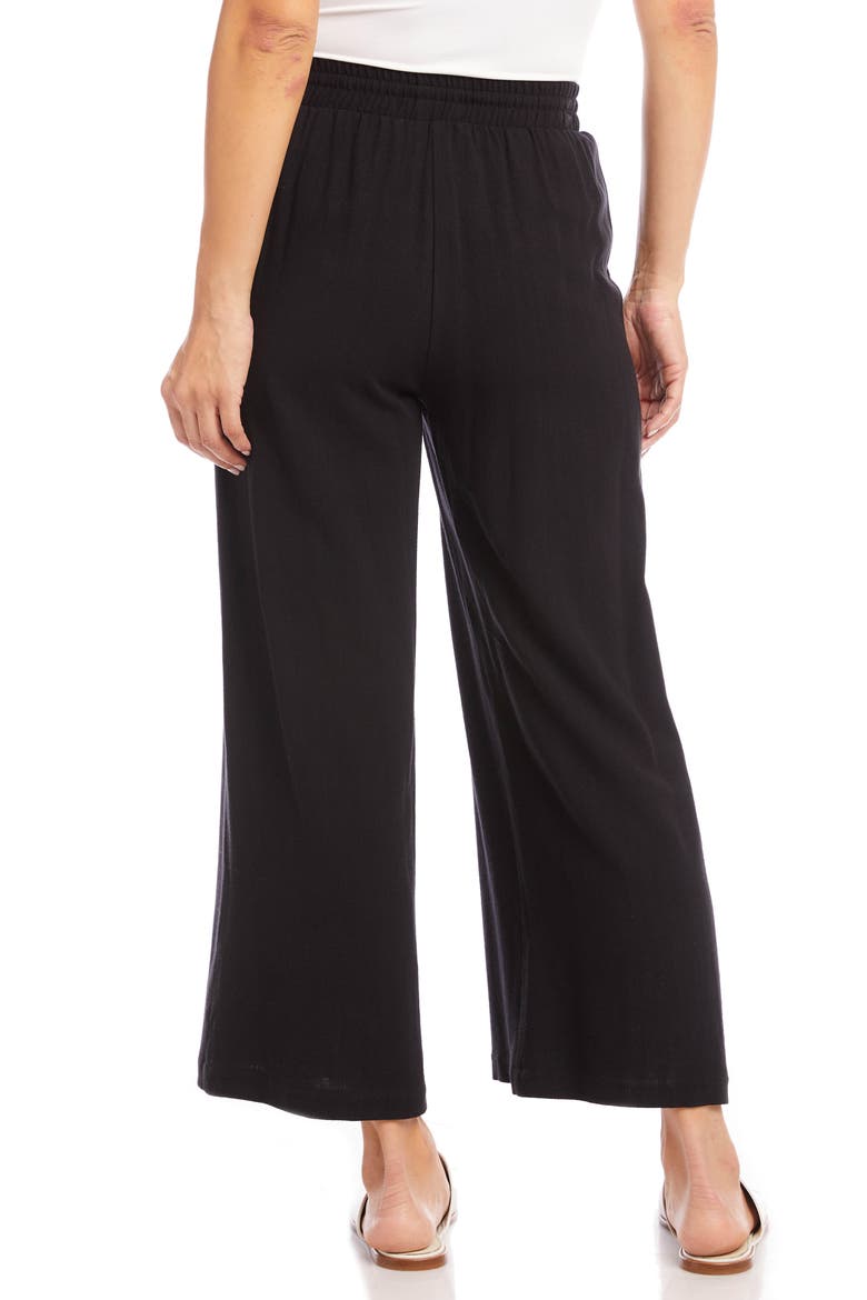 Wide Leg Crop Pants, Alternate, color, BLACK