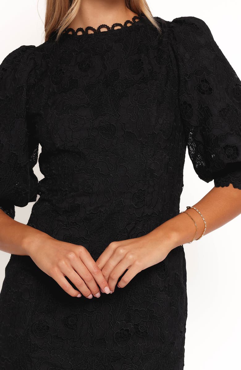 Petal & Pup Catherine Lace Minidress, Alternate, color, Black