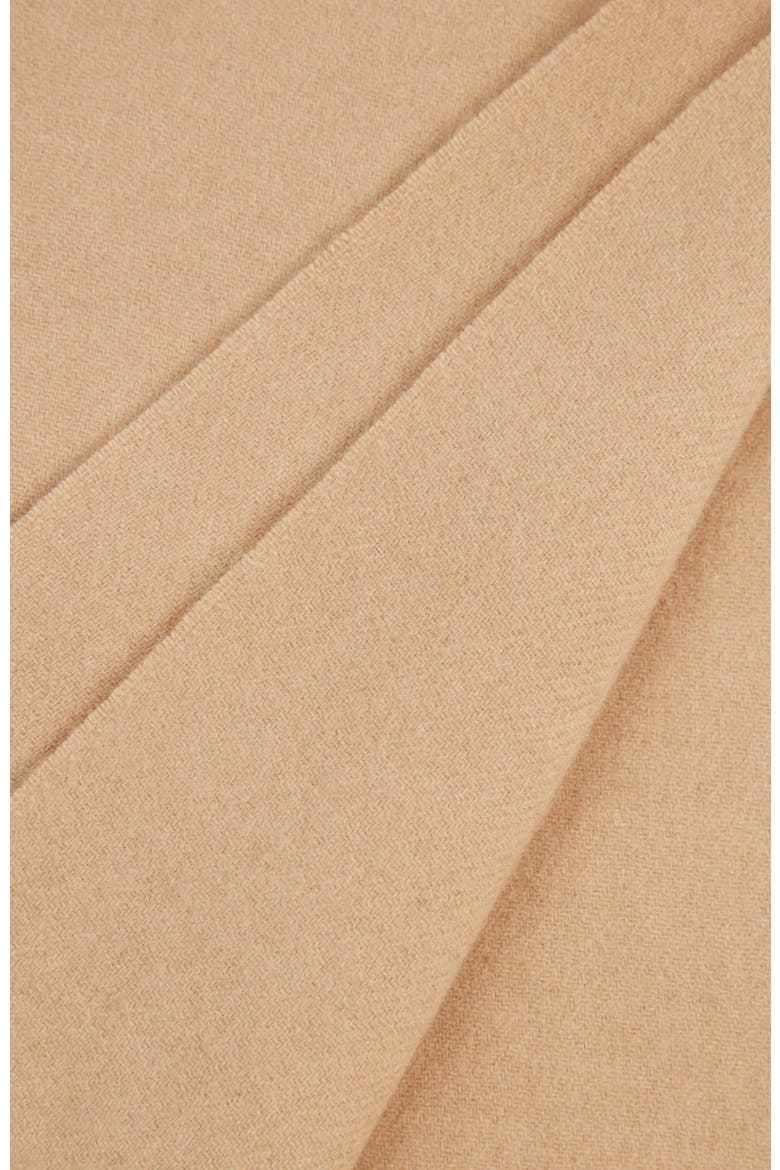 Cashmere Fringed Scarf, Alternate, color, toasted almond