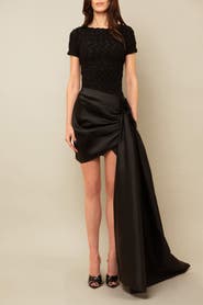 Contessa Mills Sanderson Luxurious Asymmetrical Taffeta Skirt