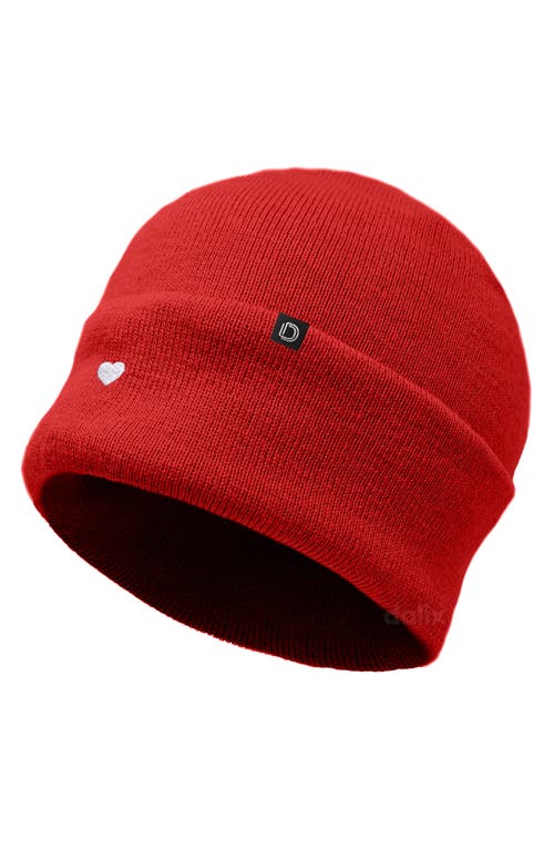 Dalix Lil Heart Beanie Cap In Red