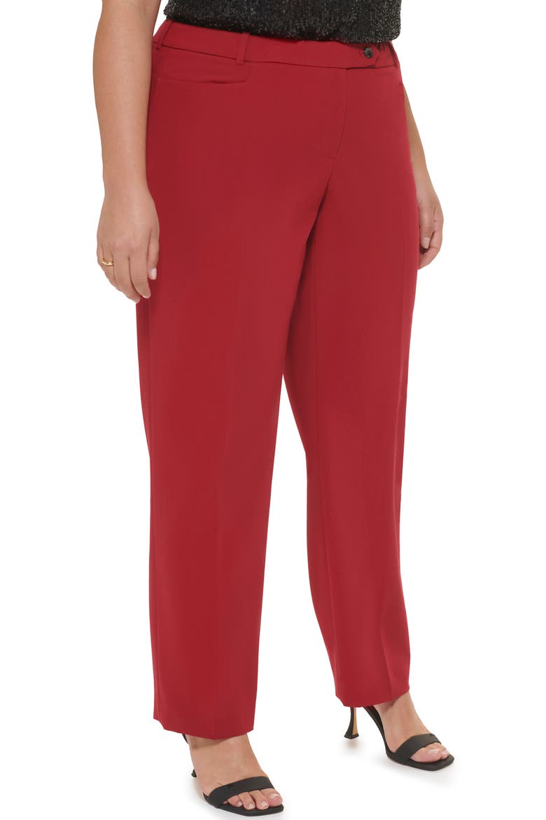 Slim FIt Pants, Alternate, color, CRANBERRY