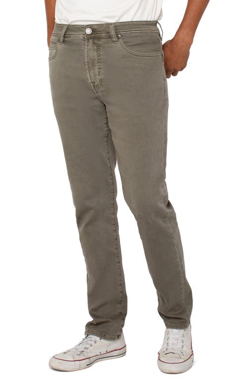 Liverpool Los Angeles Regent Relaxed Straight Leg Twill Pants In Pewter Green