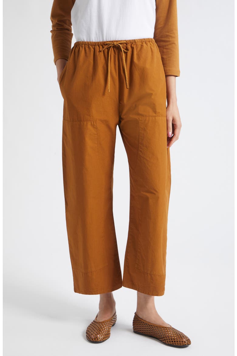 Kyoto Cotton Drawstring Utility Crop Pants, Main, color, COPPER