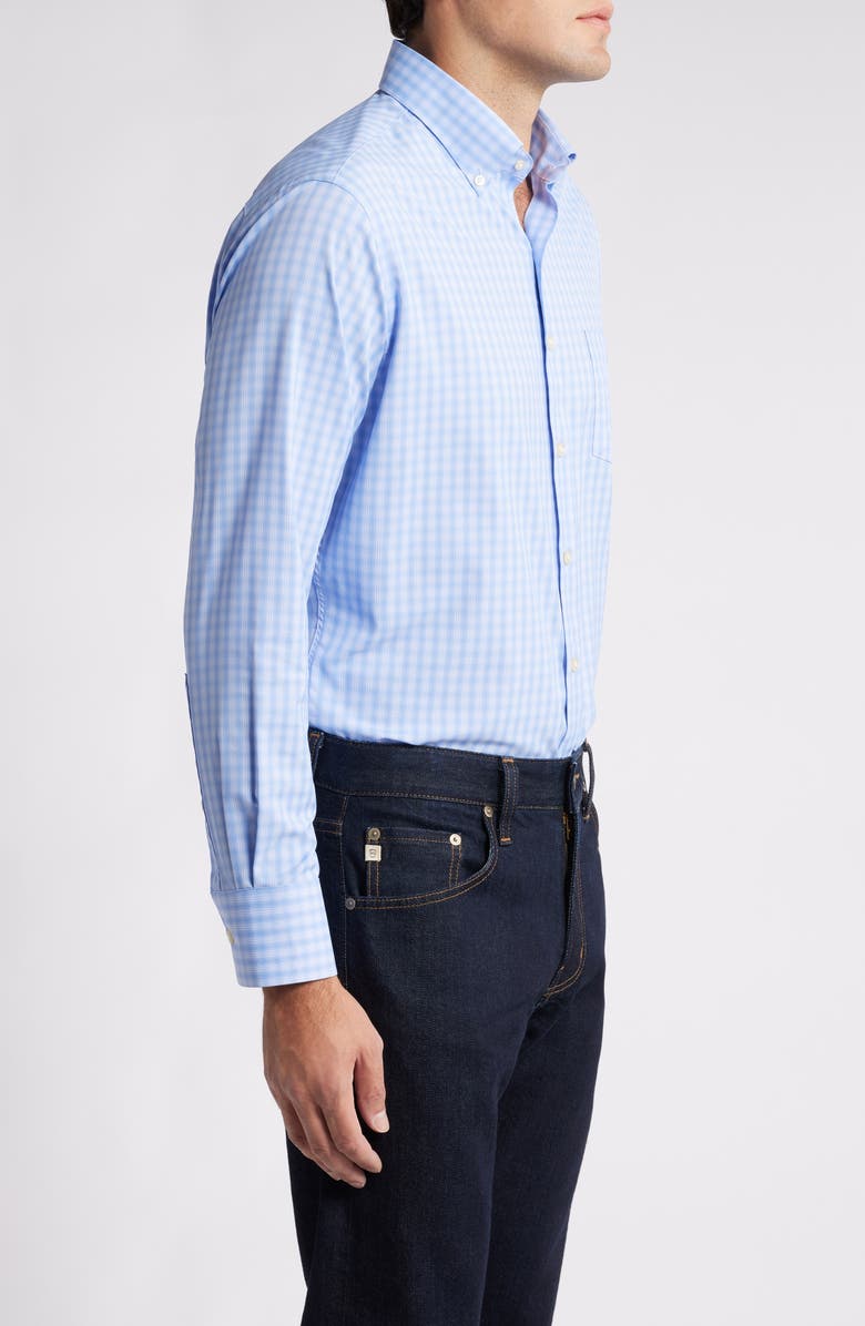 Peter Millar Hawkes Check Performance Twill Button-Down Shirt, Alternate, color, 