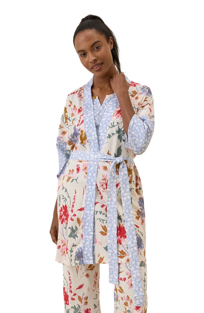 Pact Organic Staycation Short Robe, Main, color, Dayspring