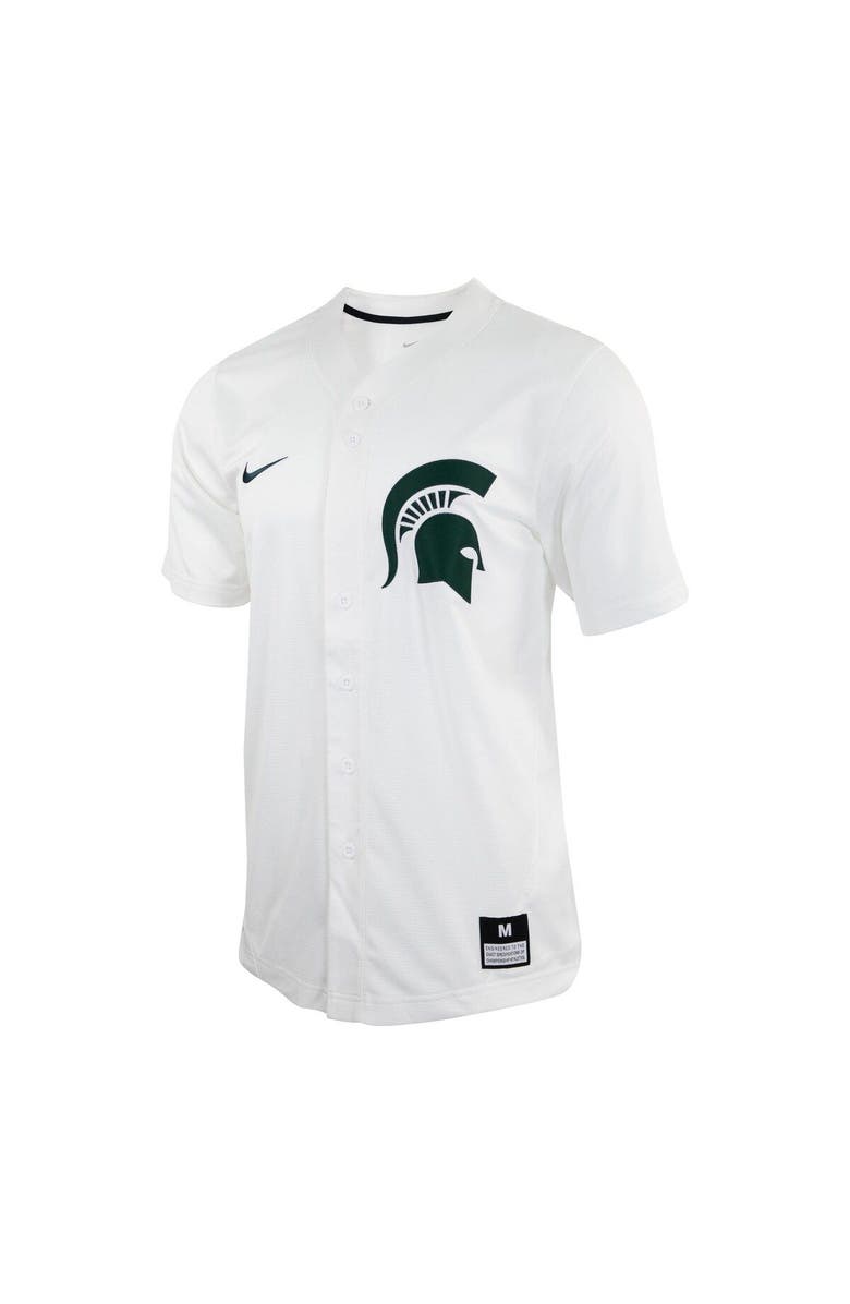 Nike Men's Nike White Michigan State Spartans Replica Baseball Jersey, Alternate, color, White