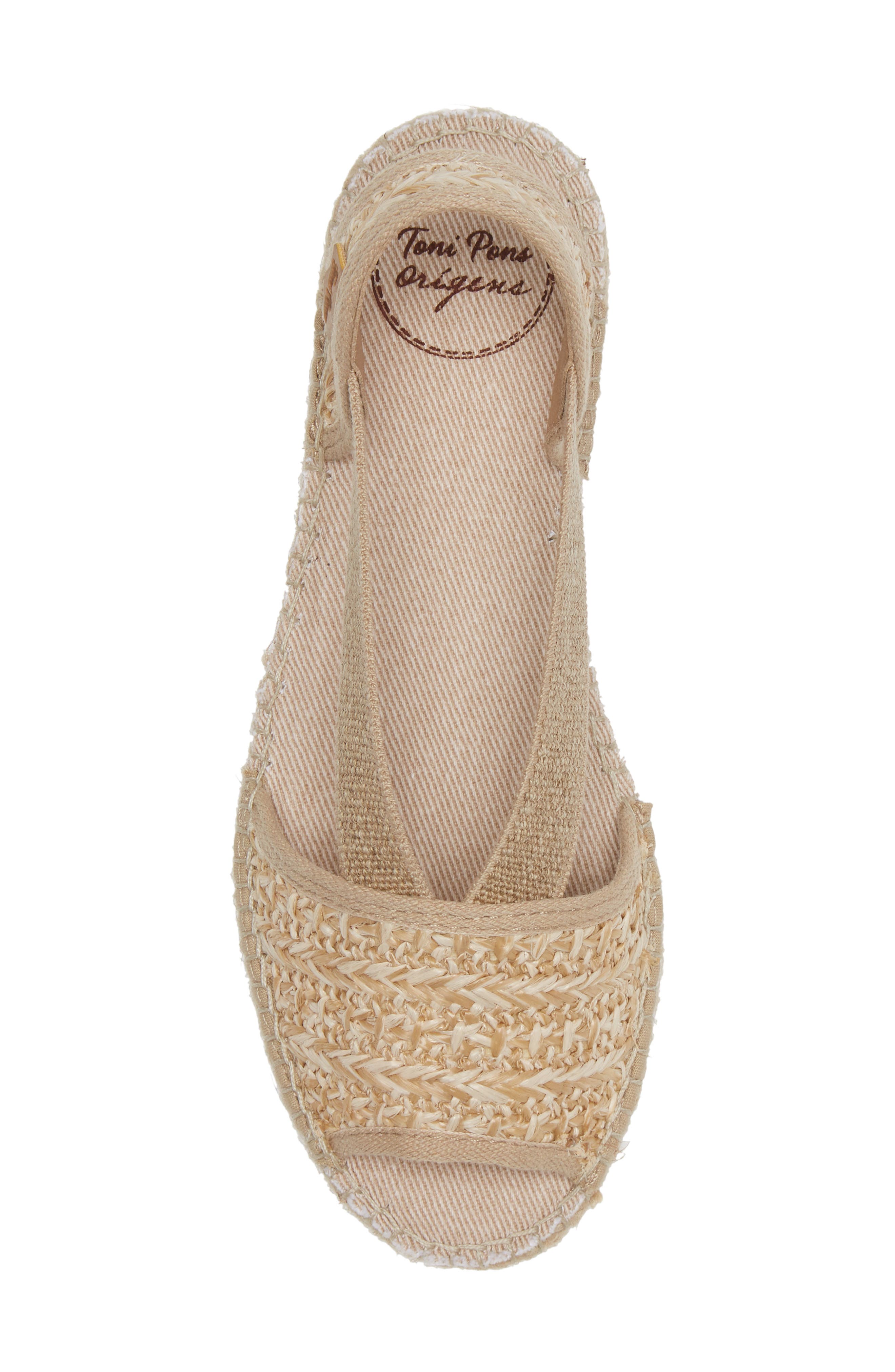 Toni Pons Estel Espadrille Sandal, Alternate, color, Natural Woven Fabric