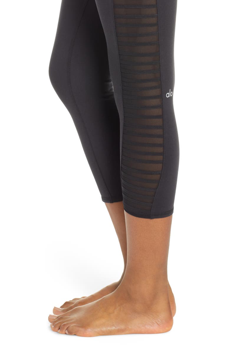 Prism High Waist Capris, Alternate, color, BLACK