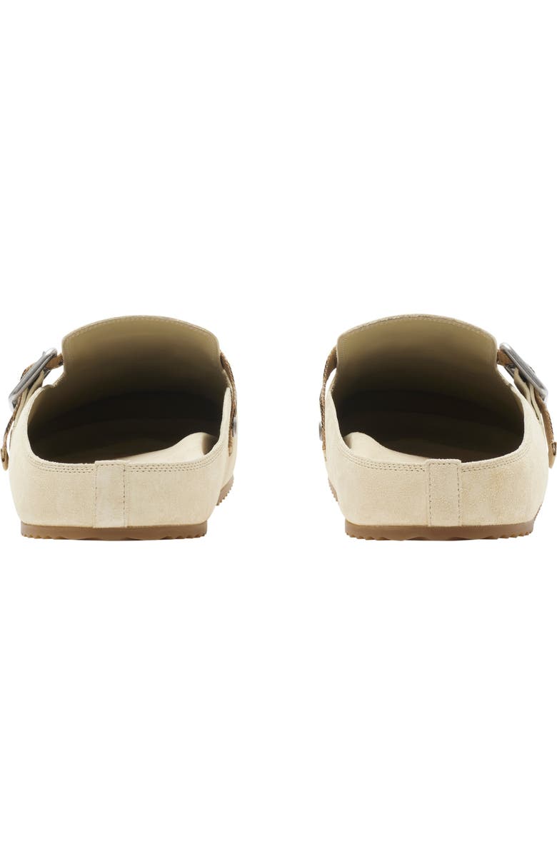 Burberry Check Denim Urchin Clogs, Alternate, color, Bake