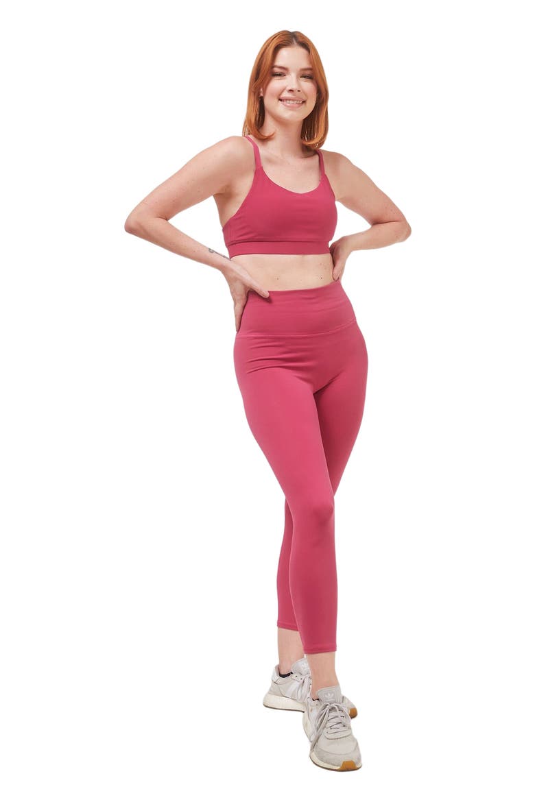 Hybrid Legging High Waist Crop Leggings 23", Alternate, color, Fuschia