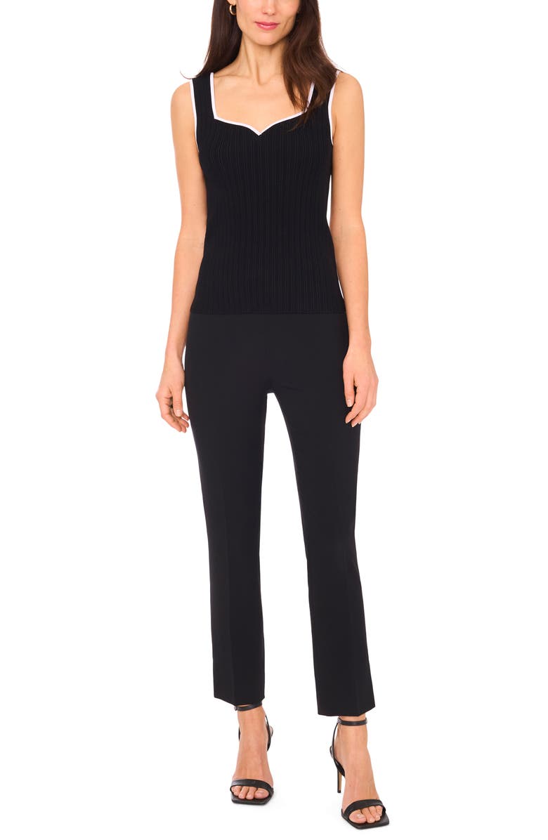 Halogen<sup>®</sup> Piped Sweetheart Neck Sweater Tank Top, Alternate, color,