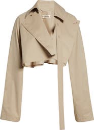 OSSOU Maeve Crop Trench Coat