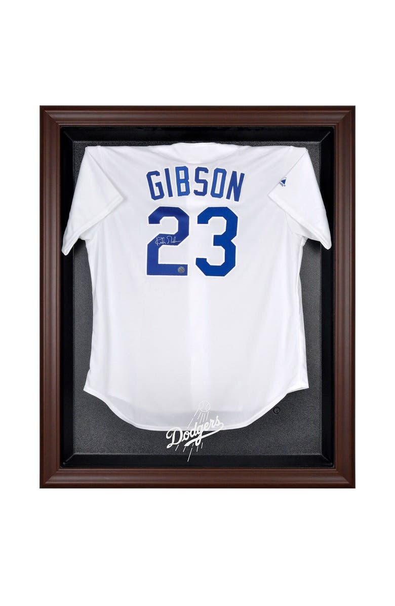 FANATICS AUTHENTIC Los Angeles Dodgers Brown Framed Logo Jersey Display Case, Main, color, 