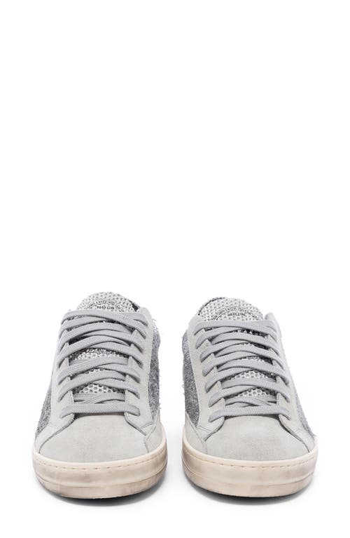P448 John Sneaker In Linen/silver