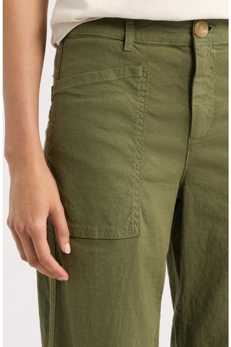 Limerick Wide Leg Carpenter Pants, Alternate, color, ARMY