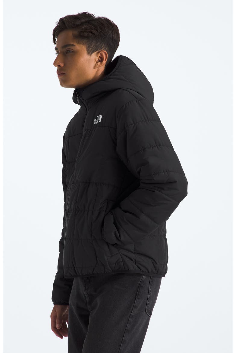 Kids' Shasta Water Repellent Reversible Hooded Jacket, Alternate, color, TNF BLACK