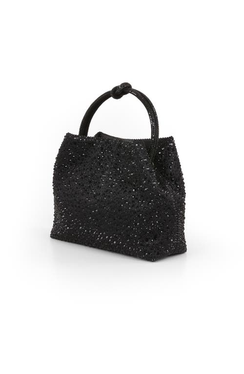 Jewel Badgley Mischka Joy Mix Crystal Mini Bucket Handbag In Black