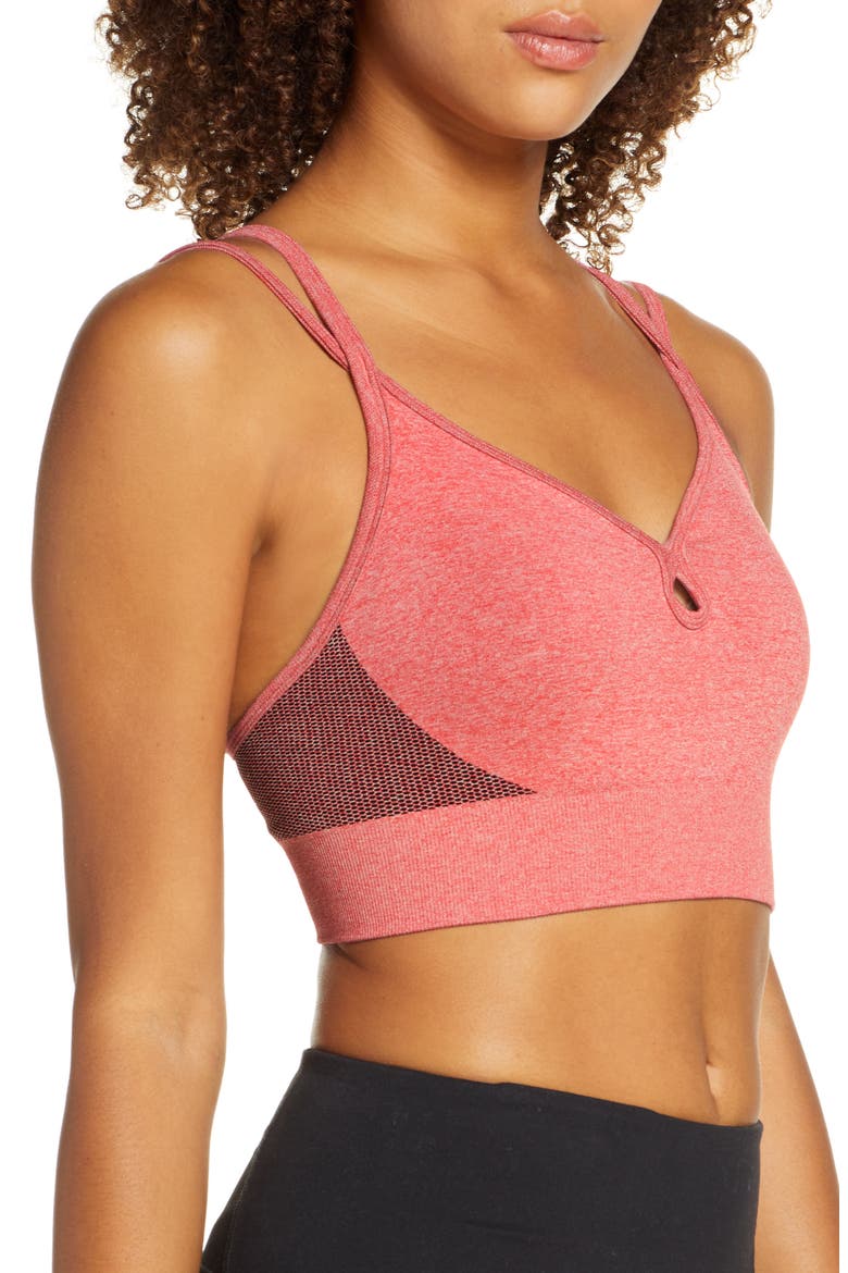 Body Rhythm Sports Bra, Alternate, color, RED HIBISCUS