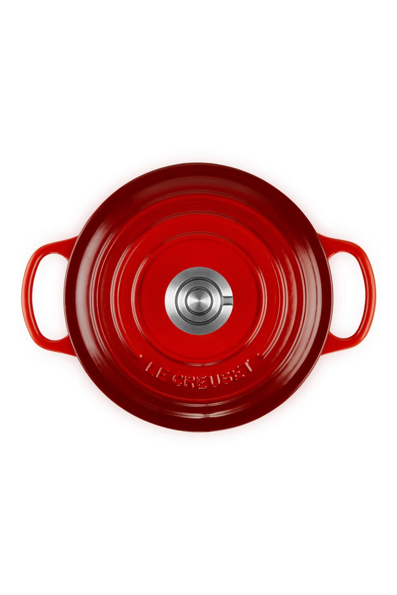 Signature Enameled Cast Iron Dutch Oven, Alternate, color, CERISE