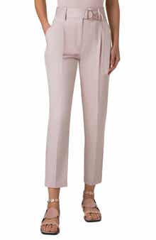 Akris punto Fred Belted Stretch Cotton Pants