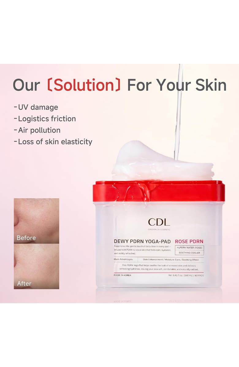 Candorlov Toner Pads Korean & Exfoliating Face Pads, 60 Pads, Alternate, color, White