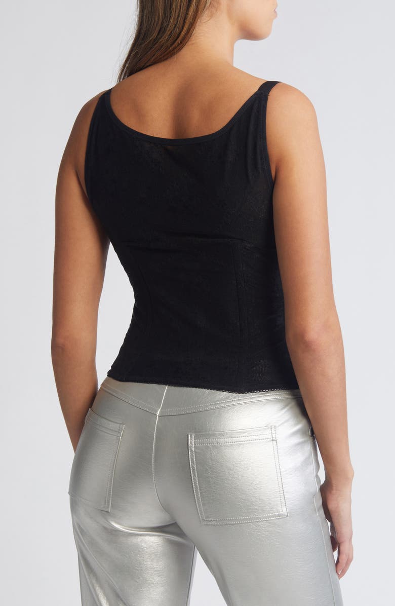 Mistress Rocks Lace Trim Corset Top, Alternate, color, 