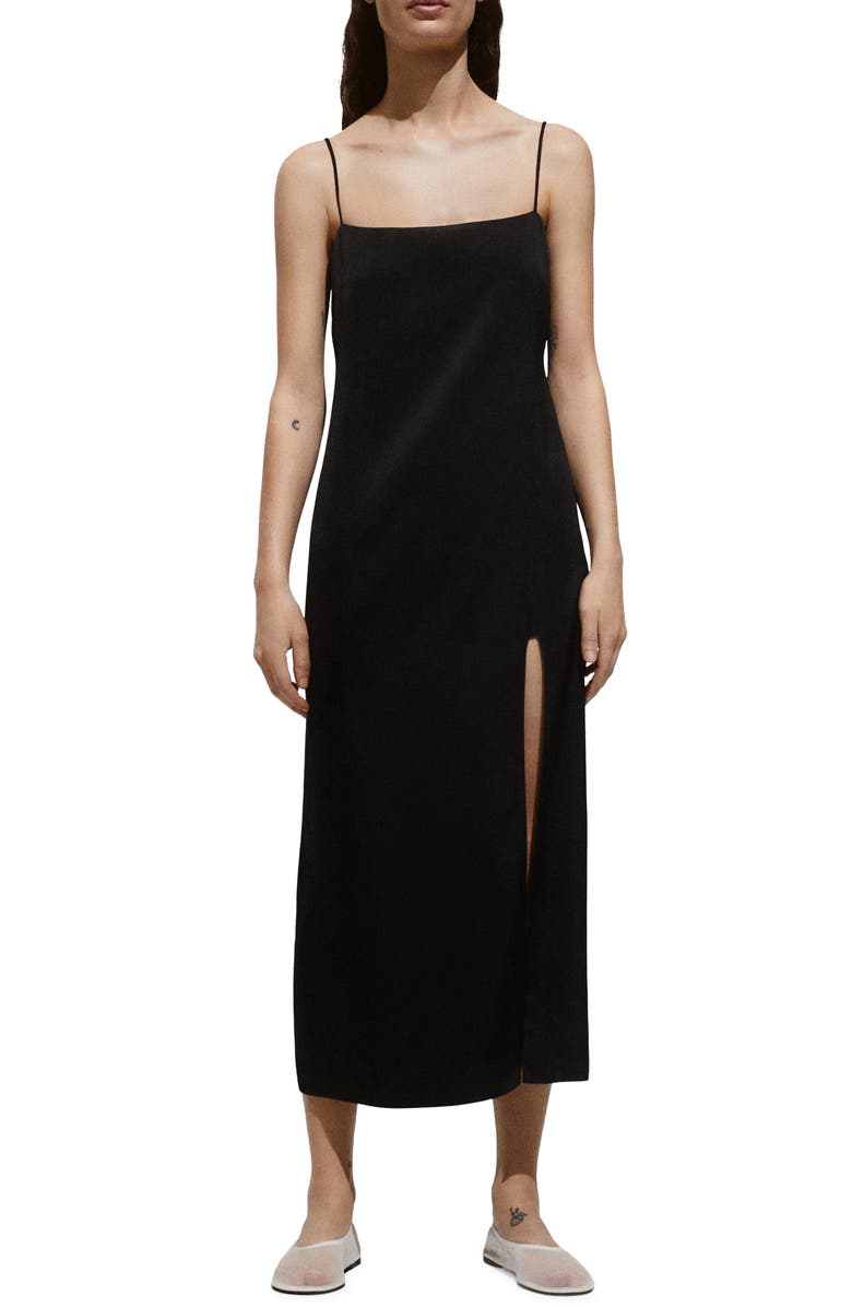 MANGO Satin Slipdress, Main, color,