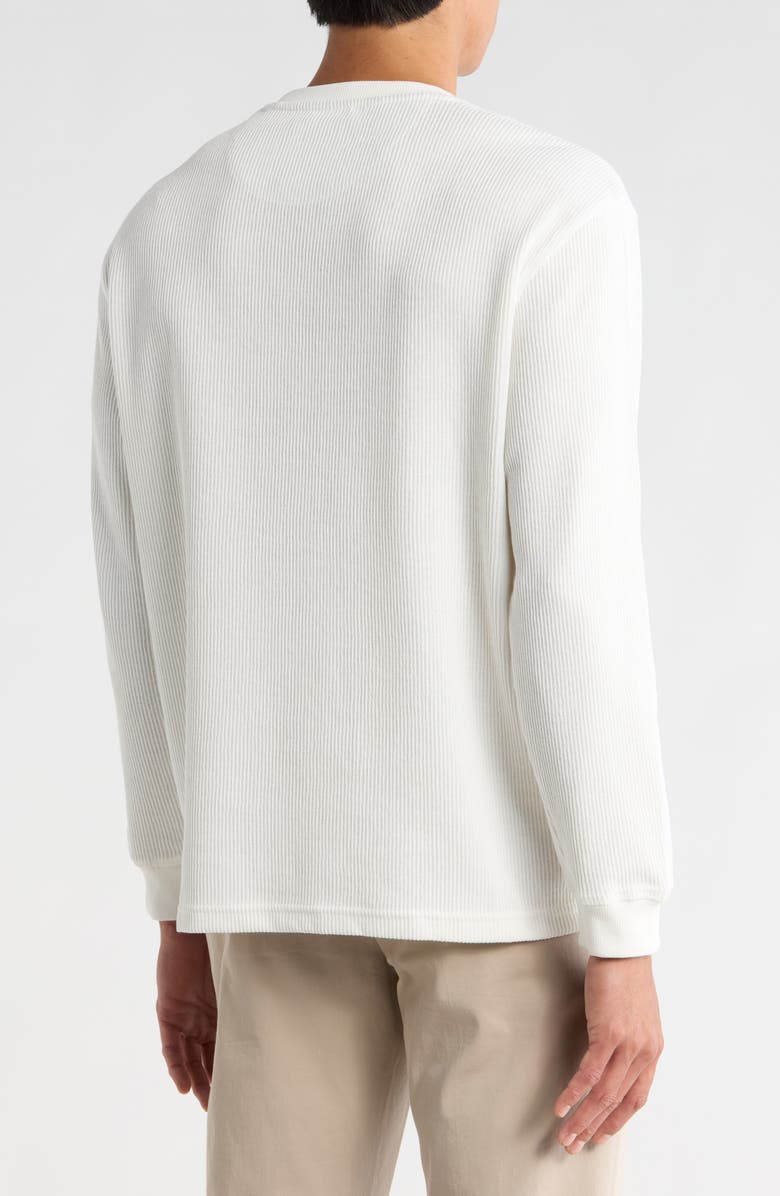 DENIM AND FLOWER Textured Long Sleeve T-Shirt, Alternate, color, Off White