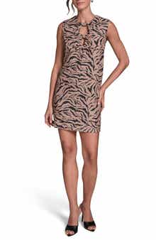 BCBG Stretch Crepe Bow Cutout Dress