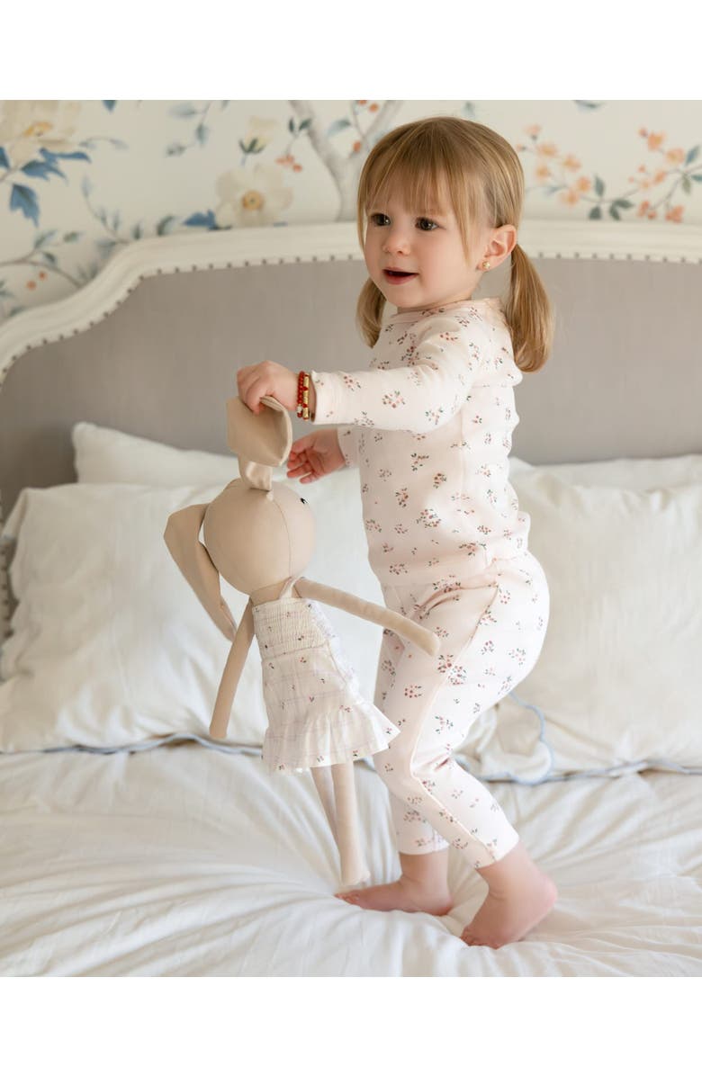 MiniMoi Cameo Cotton Pajama Set, Alternate, color, Soft Pink