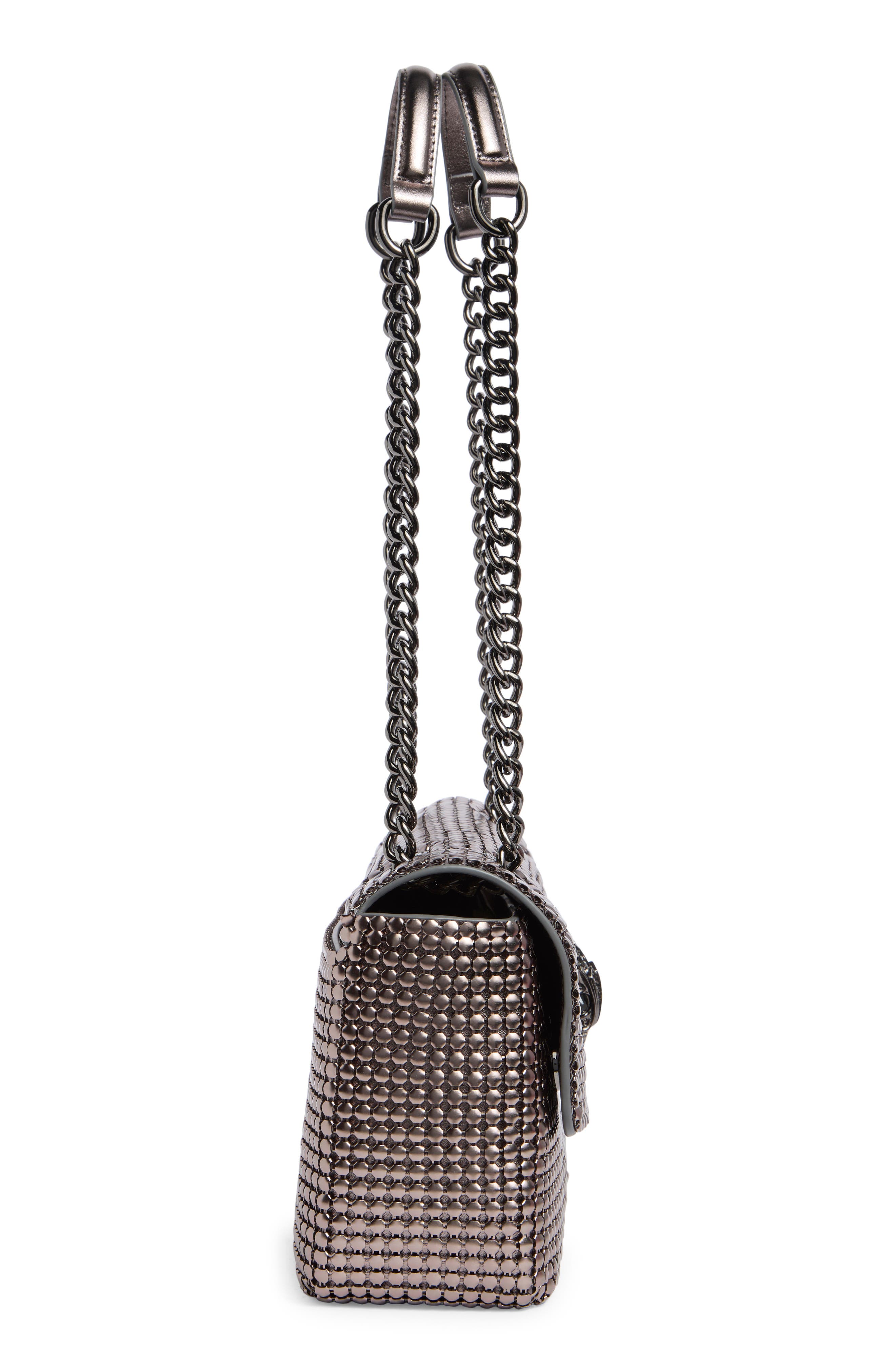 Kurt Geiger London Kensington Chainmail Crossbody Bag, Alternate, color, Gunmetal